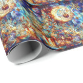 Weihnachts-Watercolor-beschichtetes Glas-Wrapping Geschenkpapier (Rolleneckpunkt)