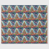 Weihnachts-Watercolor-beschichtetes Glas-Wrapping Geschenkpapier (Flach)