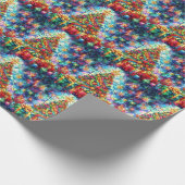 Weihnachts-Watercolor-beschichtetes Glas-Wrapping Geschenkpapier (Ecke)