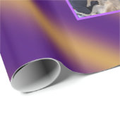 Weihnachts-Wavy-Muster Gold und Lila 8 Fotos Geschenkpapier (Rolleneckpunkt)