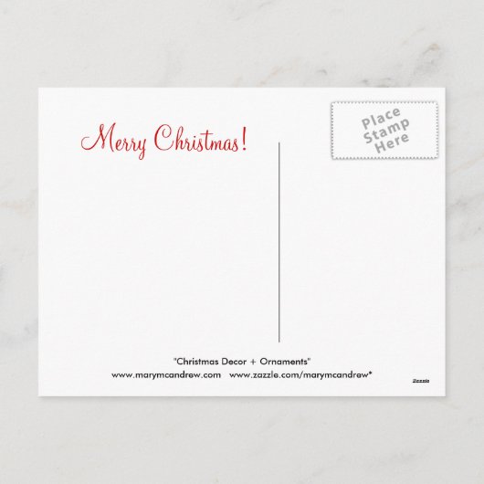 Weihnachts-/Weihnachten-Dekorationen Postkarte (Rückseite)