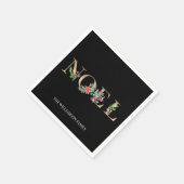 Weihnachts Weihnachten Grüne Berries Blumenfamilie Serviette (Ecke)