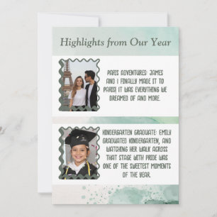 Weihnachts-Weihnachten Highlights Custom Foto Card Einladung