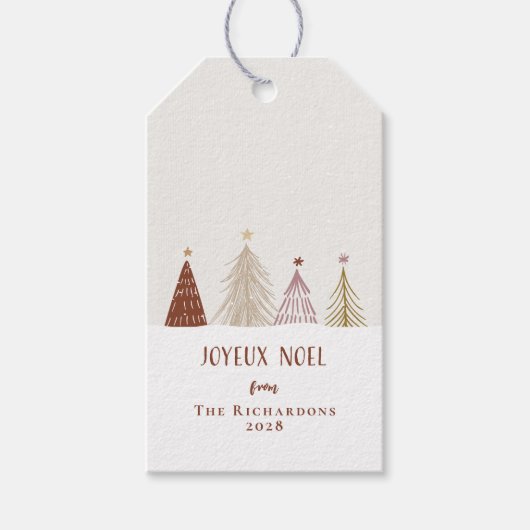 Weihnachts-Weihnachten-Paket Weinflasche Festlich Geschenkanhänger (Vorderseite)