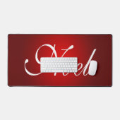 Weihnachts-Weihnachten Red White Extravagant Holid Schreibtischunterlage (Tastatur & Maus)