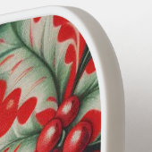 Weihnachts-Weihnachten Rot & Grün Pickleball Schläger (Linke Seite)