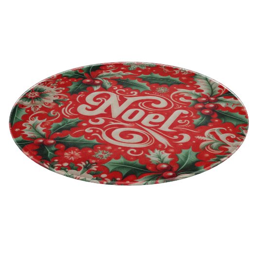 Weihnachts-Weihnachten Rot & Grün Schneidebrett (Ecke)