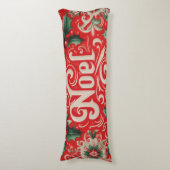 Weihnachts-Weihnachten Rot & Grün Seitenschläferkissen (Vorderseite Vertikal)