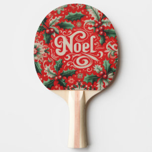 Weihnachts-Weihnachten Rot & Grün Tischtennis Schläger