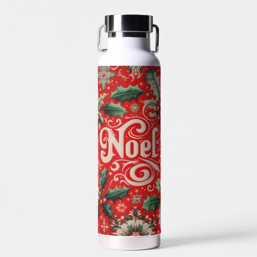 Weihnachts-Weihnachten Rot & Grün Trinkflasche (Vorne)