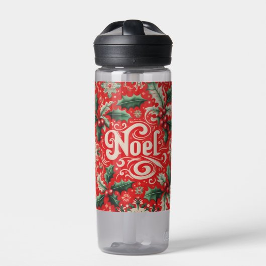 Weihnachts-Weihnachten Rot & Grün Trinkflasche (Vorderseite)