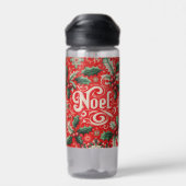 Weihnachts-Weihnachten Rot & Grün Trinkflasche (Rückseite)