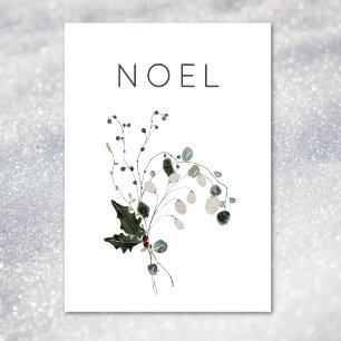 Weihnachts-Weihnachten Rustikale Minimal Grüne Feiertagskarte