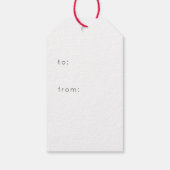 Weihnachts-Weihnachten Rustikale Vegetation Geschenkanhänger (Rückseite)