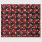 Weihnachts-WEIHNACHTEN-Text in Schneeflocken-Umsch Geschenkpapier (Flach)