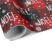 Weihnachts-WEIHNACHTEN-Text in Schneeflocken-Umsch Geschenkpapier (Rolleneckpunkt)