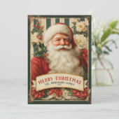 Weihnachts-Weihnachten Vintag Feiertagskarte (Stehend Vorderseite)