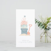 Weihnachts-Weihnachts-Foto am Meer Weihnachtskarte (Stehend Vorderseite)