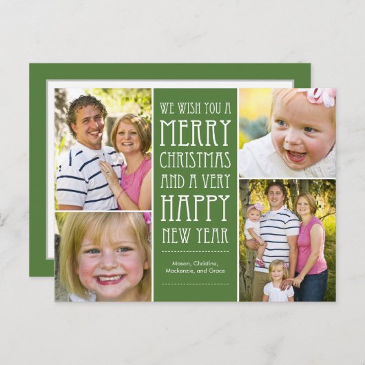 Weihnachts-Weihnachts-Fotokarte Postkarte (Vorne/Hinten)