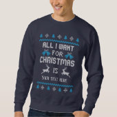Weihnachts Weihnachts-hässliche Pullover-Sweatshir Sweatshirt (Vorderseite)