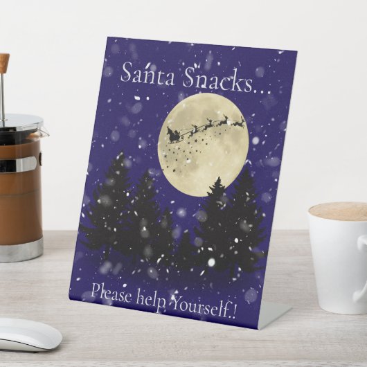 Weihnachts-Weihnachts-Party Snacks Sockelschild (In SItu)