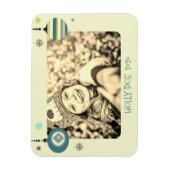 Weihnachts-Weihnachts-Personalisiertes Foto Magnet (Vertikal)
