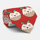 Weihnachts-Weihnachts-Pudding-Krawatte Krawatte (Gerollt)