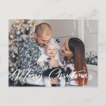Weihnachts-Weihnachts-Script-Foto Postcard