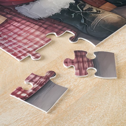 Weihnachts-Weihnachts-Strümpfe am Feuerplatz Puzzle (Seite)