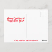 Weihnachts Weihnachts-Weihnachtspostkarte Postkarte (Rückseite)