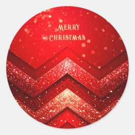 Weihnachts-Weihnachtsaufkleber mit Roter Decoratio Runder Aufkleber
