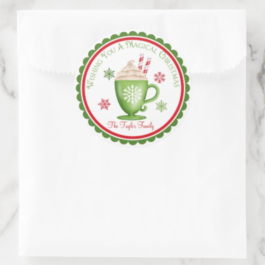 Weihnachts-Weihnachtsaufkleber Runder Aufkleber (Tasche)