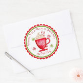 Weihnachts-Weihnachtsaufkleber Runder Aufkleber (Umschlag)