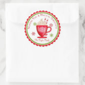 Weihnachts-Weihnachtsaufkleber Runder Aufkleber (Tasche)