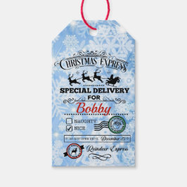 Weihnachts-Weihnachtsauslieferung des Weihnachtsma Geschenkanhänger