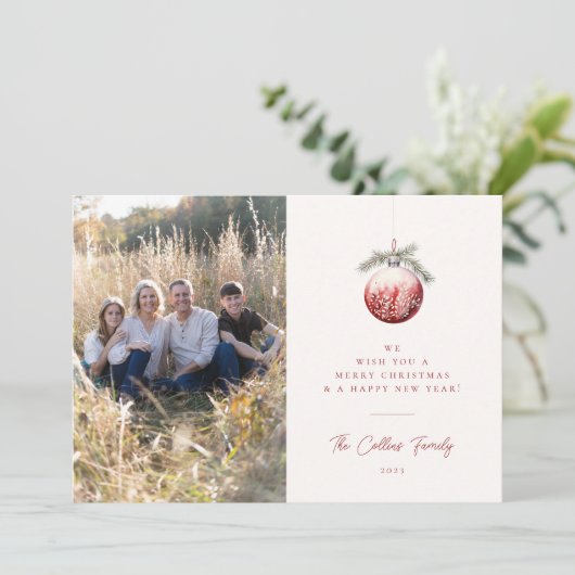 Weihnachts-Weihnachtsausstellung Fotokarte Feiertagskarte (Stehend Vorderseite)