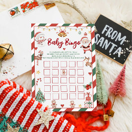 Weihnachts-Weihnachtsbaby Bingo Baby Showcard Einladung