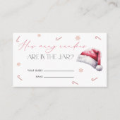 Weihnachts-Weihnachtsbaby schätzt wie viele Candie Begleitkarte (Vorderseite)