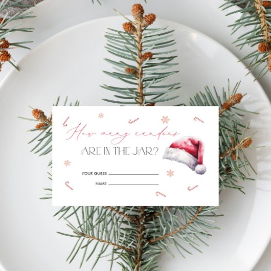 Weihnachts-Weihnachtsbaby schätzt wie viele Candie Begleitkarte