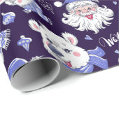 Weihnachts-Weihnachtsbär-Rentierpapier Geschenkpapier (Rolleneckpunkt)