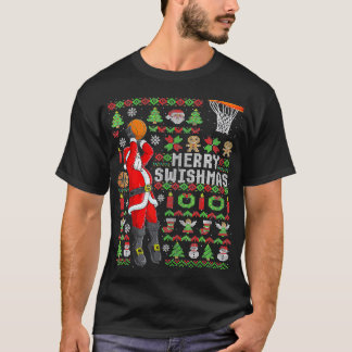 Weihnachts-Weihnachtsbasketball-Spieler Slam Dunk  T-Shirt