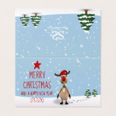 Weihnachts-Weihnachtsbaum 2022-Karte von Funny Ren (Außenseite Aufgefaltet)