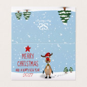 Weihnachts-Weihnachtsbaum 2022-Karte von Funny Ren (Außenseite Aufgefaltet)