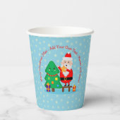 Weihnachts-Weihnachtsbaum 20xx Hinzufügen Text Pappbecher (Rückseite)