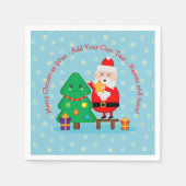 Weihnachts-Weihnachtsbaum 20xx Hinzufügen Text Serviette (Vorderseite)