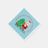 Weihnachts-Weihnachtsbaum 20xx Hinzufügen Text Serviette (Ecke)