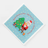 Weihnachts-Weihnachtsbaum 20xx Hinzufügen Text Serviette (Ecke)