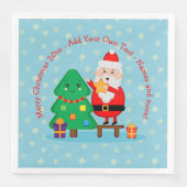 Weihnachts-Weihnachtsbaum 20xx Hinzufügen Text Serviette (Vorderseite)