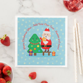 Weihnachts-Weihnachtsbaum 20xx Hinzufügen Text Serviette