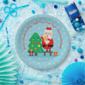 Weihnachts-Weihnachtsbaum 20xx Text 9" hinzufügen Pappteller (Party)